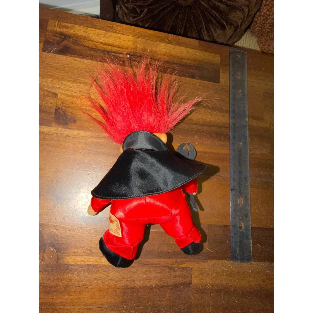Vintage Russ Berrie Troll Doll Hot Stuff Devil Red Hair Costume Plush 1811
